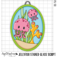 Jellyfish Stained Glass Script (FS/CU)