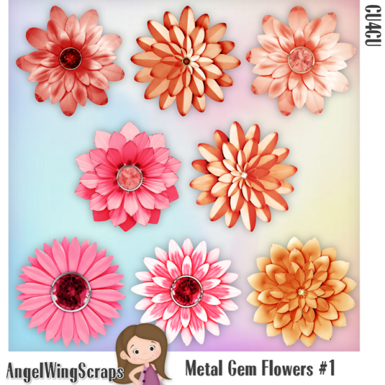 Metal Gem Flowers #1 (FS/CU4CU) - Click Image to Close