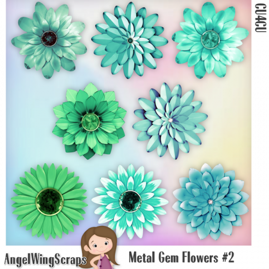 Metal Gem Flowers #2 (FS/CU4CU) - Click Image to Close