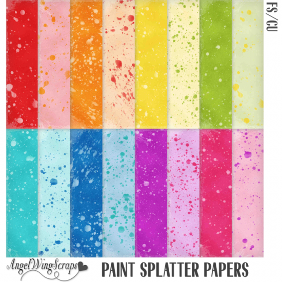 Paint Splatters Papers (FS/CU) - Click Image to Close