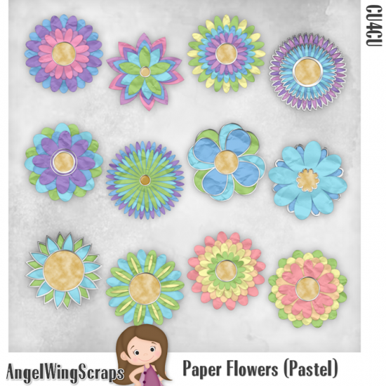 Paper Flowers (Pastel) (FS/CU4CU) - Click Image to Close