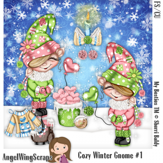 Cozy Winter Gnome #1 (FS/CU) - Click Image to Close