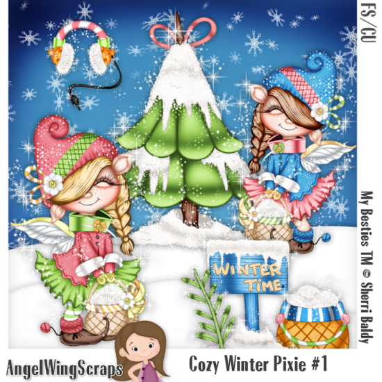 Cozy Winter Pixie #1 (FS/CU) - Click Image to Close