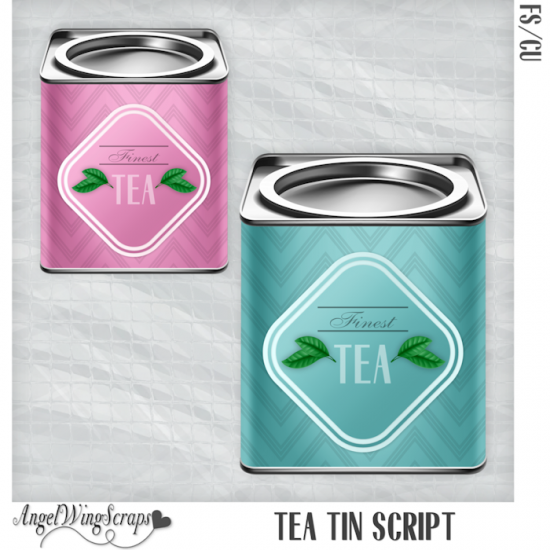 Tea Tin Script (FS/CU) - Click Image to Close