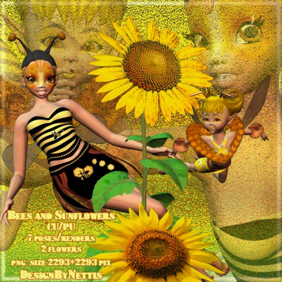 BeesAndSunflowers - Click Image to Close