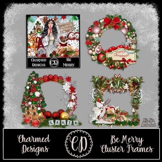 Be Merry Clusters/Embellishments - Click Image to Close