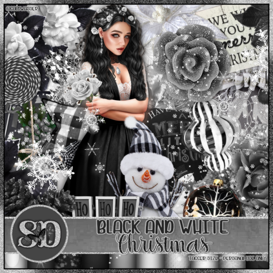 Black and White Christmas Kit - Click Image to Close