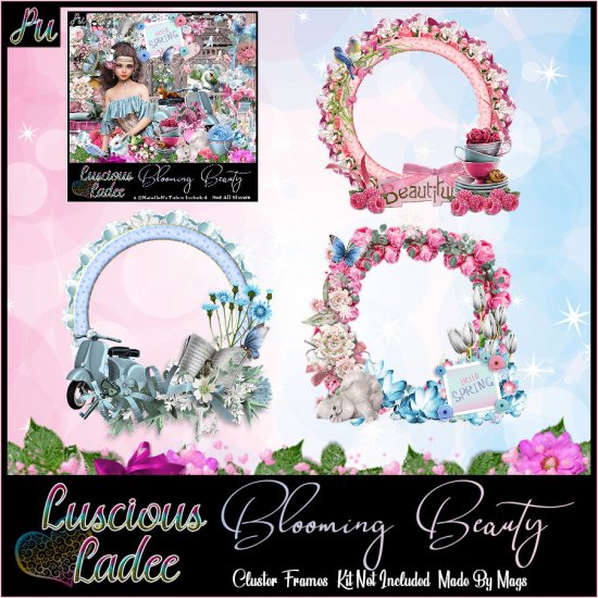 Blooming Beauty Cluster Frames - Click Image to Close