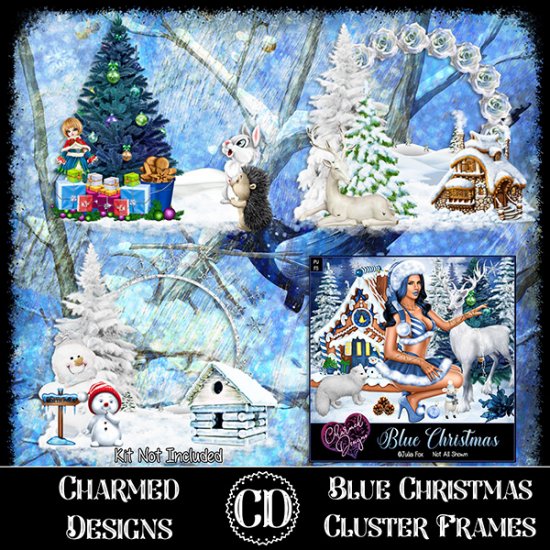Blue Christmas Clusters - Click Image to Close
