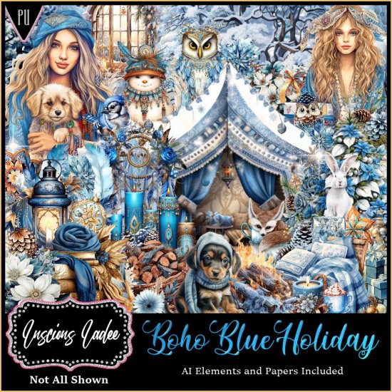 Boho Blue Holiday - Click Image to Close