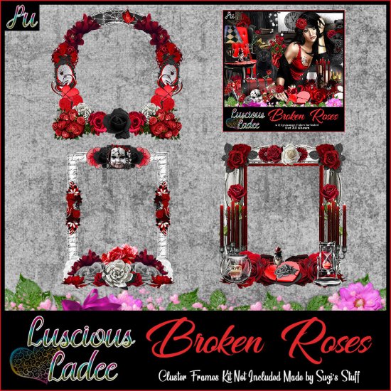 Broken Roses Cluster Frames - Click Image to Close