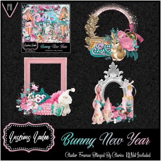 Bunny New Year Cluster Frames - Click Image to Close