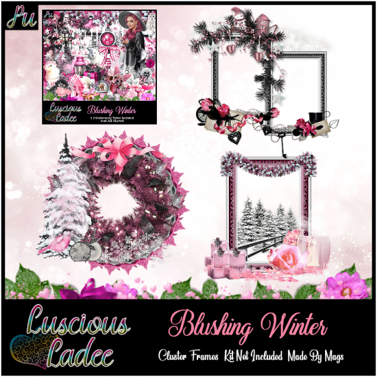 Blushing Winter Cluster Frames - Click Image to Close