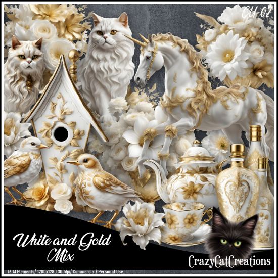 CCC_White and Gold Mix CU 02 - Click Image to Close