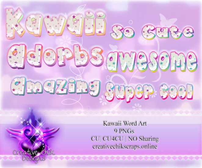 CCD-Kawaii-Wordarts - Click Image to Close