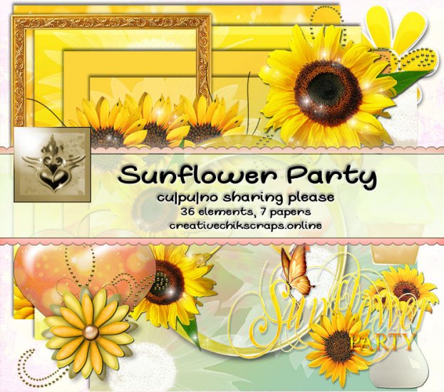 CCD-Sunflower Party Kit - Click Image to Close