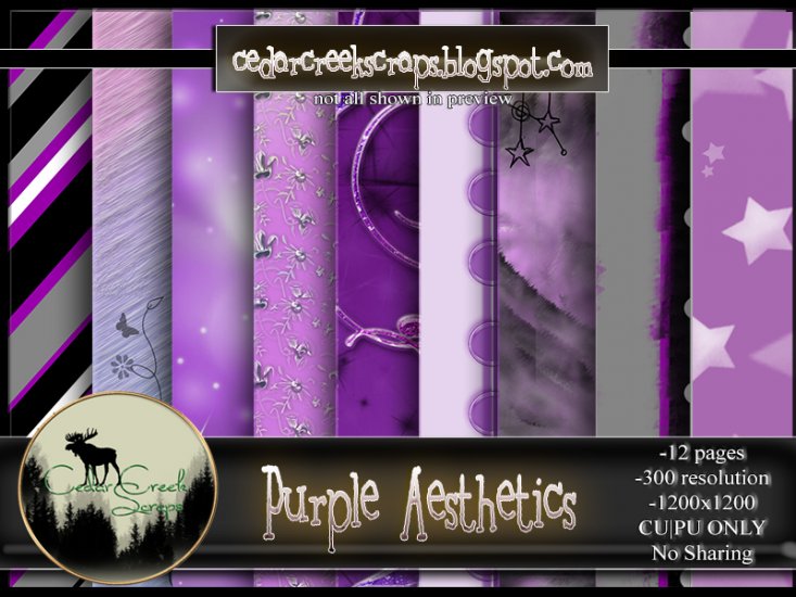 CCS-Purple Aesthetic's Paper Pack - Click Image to Close