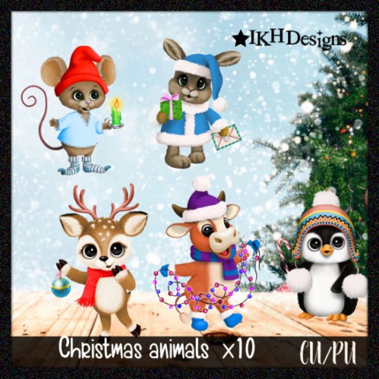 Christmas Animals - Click Image to Close