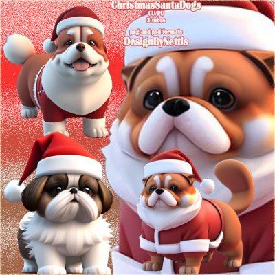 ChristmasSantaDogs