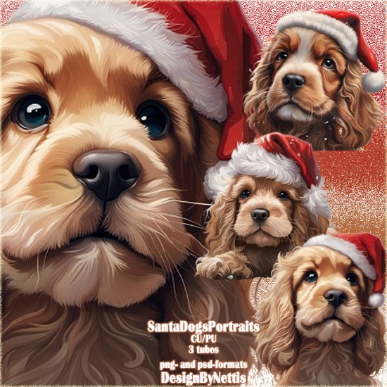 ChristmasSantaDogsPortraits - Click Image to Close