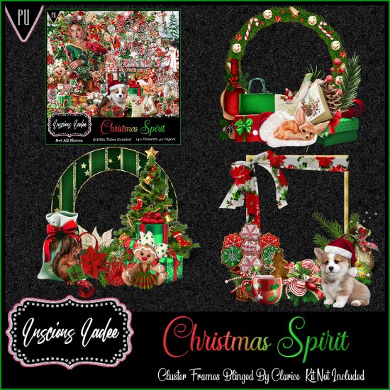 Christmas Spirit Cluster Frames - Click Image to Close