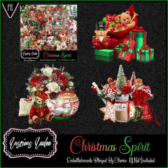 Christmas Spirit Embellishments - Click Image to Close