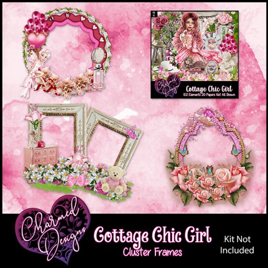 Cottage Chic Girl Cluster Frames - Click Image to Close