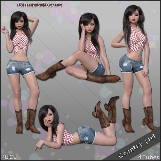 Country girl 4 tube set - Click Image to Close