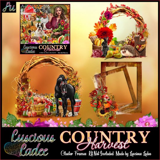 Country Harvest Cluster Frames - Click Image to Close