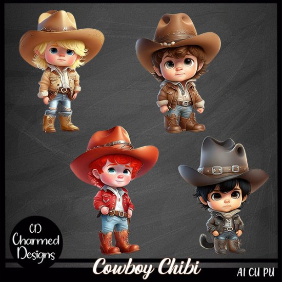 Cowboy Chibis - Click Image to Close