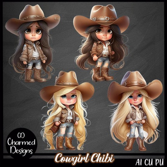 Cowgirl Chibis - Click Image to Close