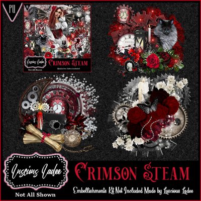 Crimson Steam Embellishments
