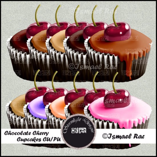 Chocolate Cherry Cupcakes CU/PU - Click Image to Close