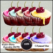 Easter Cherry Cupcakes CU/PU