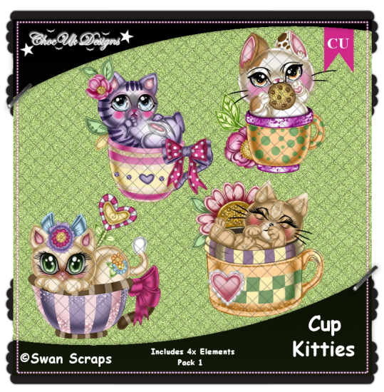Cup Kitties Elements CU/PU Pack 1 - Click Image to Close