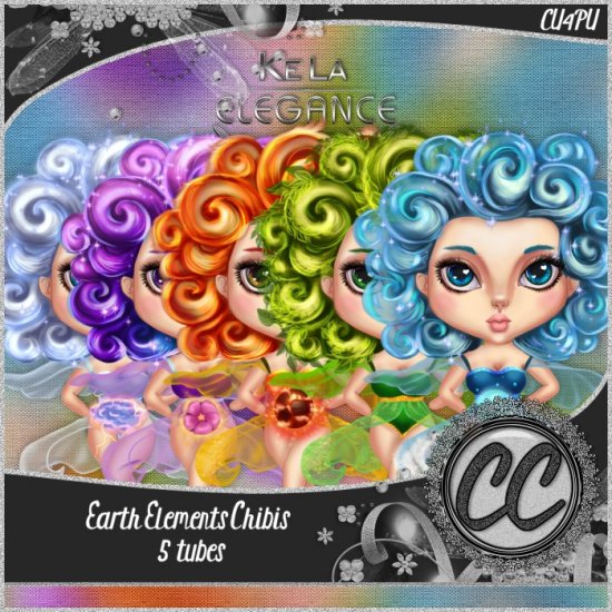 Earths Elements Chibi - Click Image to Close