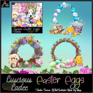 Easter Eggs Cluster Frames