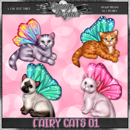 Fairy Cats 01 CU - Click Image to Close