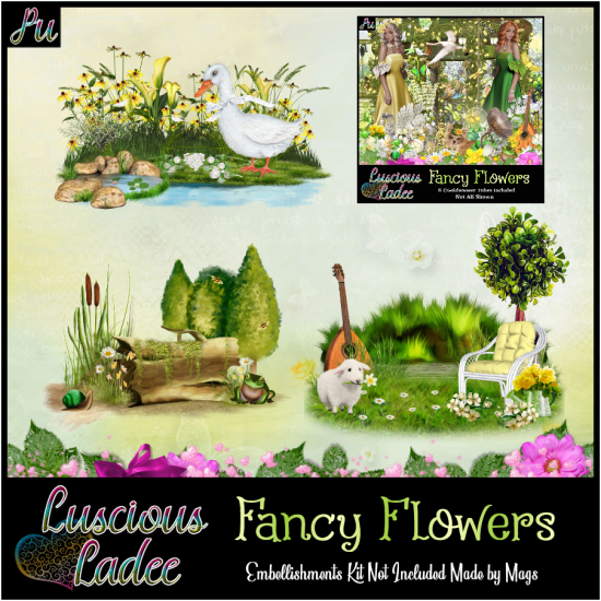 Fancy Flowers Embellishments - Click Image to Close