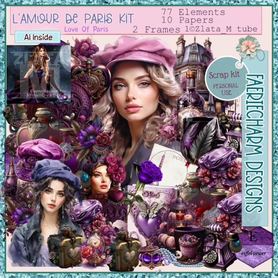 FCD-L'amourdeParis-PUscrapkit - Click Image to Close