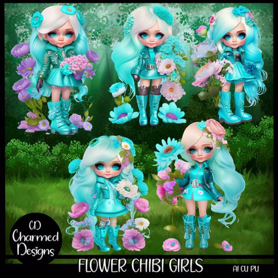 Flower Chibi Girls - Click Image to Close