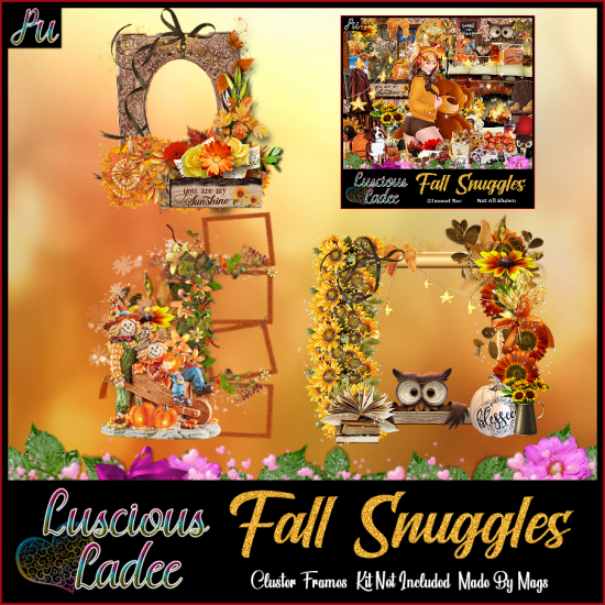 Fall Snuggles Cluster Frames - Click Image to Close