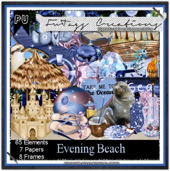 Evening Beach - Click Image to Close