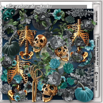 GJ-CU Flower Skull 2 FS