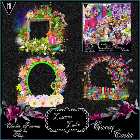 Groovy Easter Cluster Frames - Click Image to Close