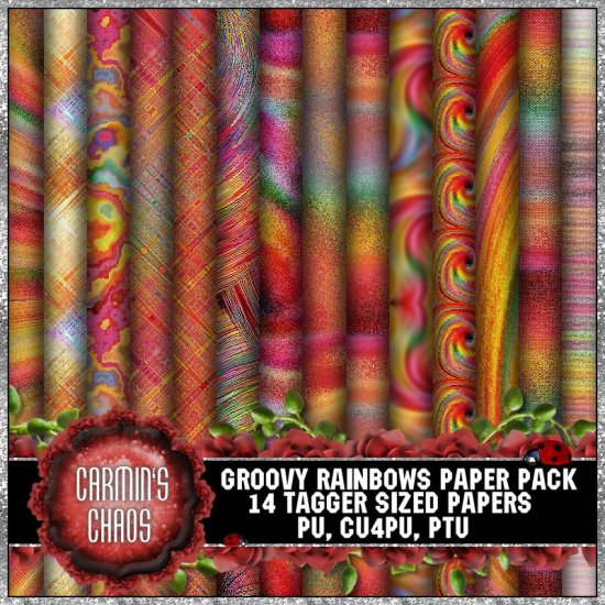 Groovy Rainbows Papers - Click Image to Close