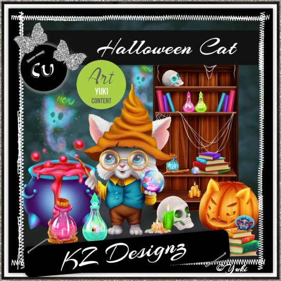 Halloween Cat Cu - Click Image to Close