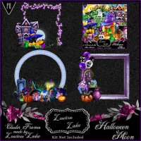 Halloween Moon Cluster Frames