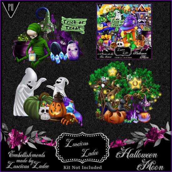 Halloween Moon Embellishments - Click Image to Close