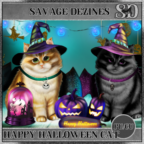 Happy Halloween Cat - Click Image to Close